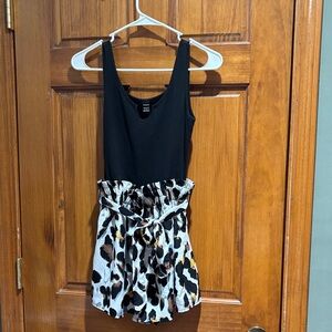 SHEIN Black Ribbed Tank Top shorts romper